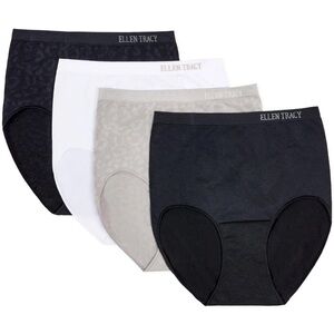 Ellen Tracy Essentials Seamless Briefs Animal Black